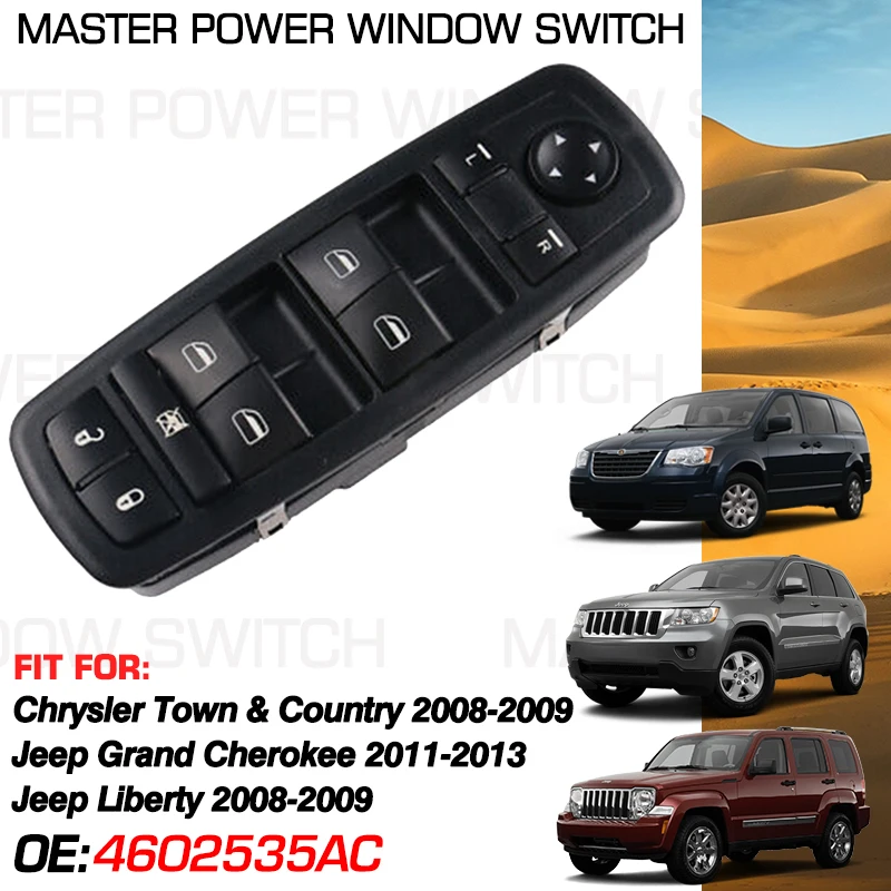 4602535AC Electrical Power Window Control Switch 0+3 Pins For Chrysler Town & Country For Jeep Grand Cherokee Liberty 2008-2009