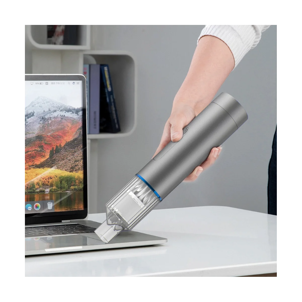 مكنسة كهربائية محمولة صغيرة محمولة للسيارة ، 2 في 1 ، تهب الغبار ، المنزل ، الماسك المزدوج الغبار ، 5300Pa