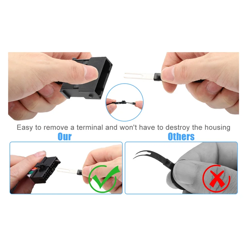 ชุดเครื่องมือถอดขั้วต่อ M93K 18 ชิ้น ชุดเครื่องมือถอดพิน ชุดเครื่องมือถอดสายไฟฟ้ารถยนต์