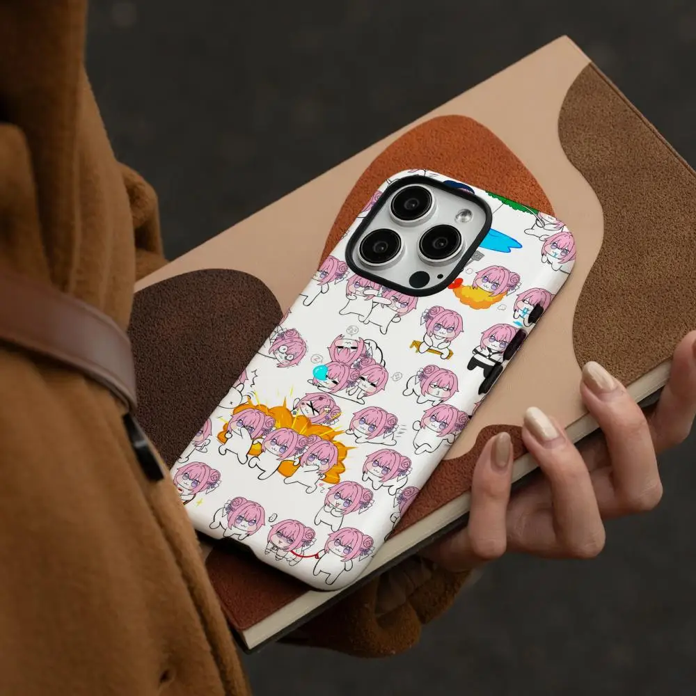 حافظة هاتف لهاتف سامسونج جالاكسي S25 24 23 22 Ultra Plus A56 36 26 لامعة عالية الدقة بطبقة مزدوجة غلاف صلب Nikke Doro