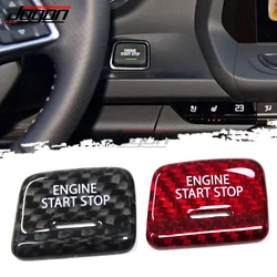 Carbon Start Stop Push Button For Chevrolet Camaro Corvette C7 Car Engine Ignition Switch Button Cover Decoration Trim Keyless