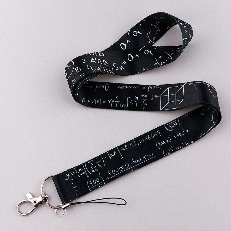 Fórmula Matemática Avançada Lanyards Keychain Holder, ID Card Pass Hang Rope, Lariat Lanyard Chaveiro, Matemática Presentes para Amantes