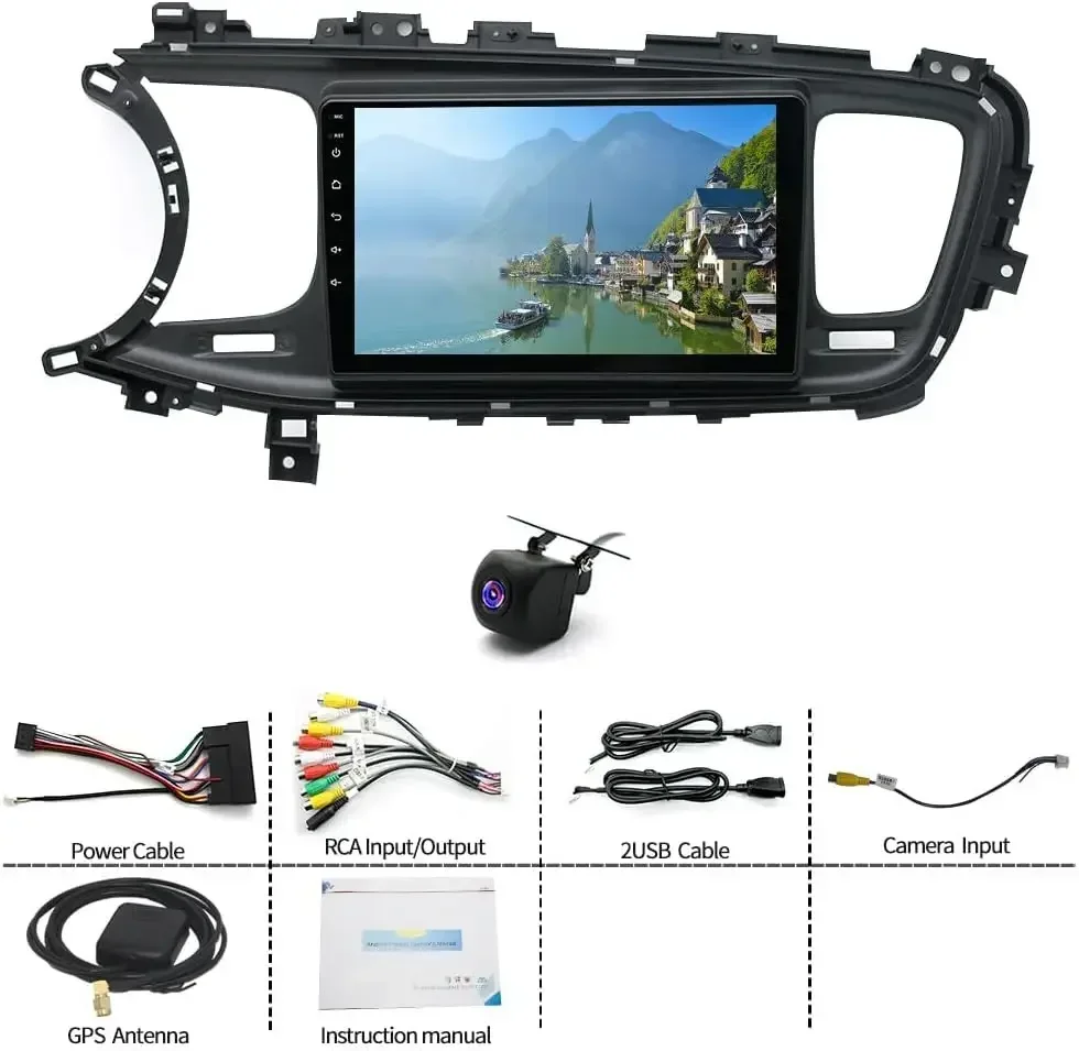 4 + 64G سيارة GPS راديو ستيريو Carplay كاميرا أندرويد 13 متوافق مع كيا أوبتيما K5 2011-2015