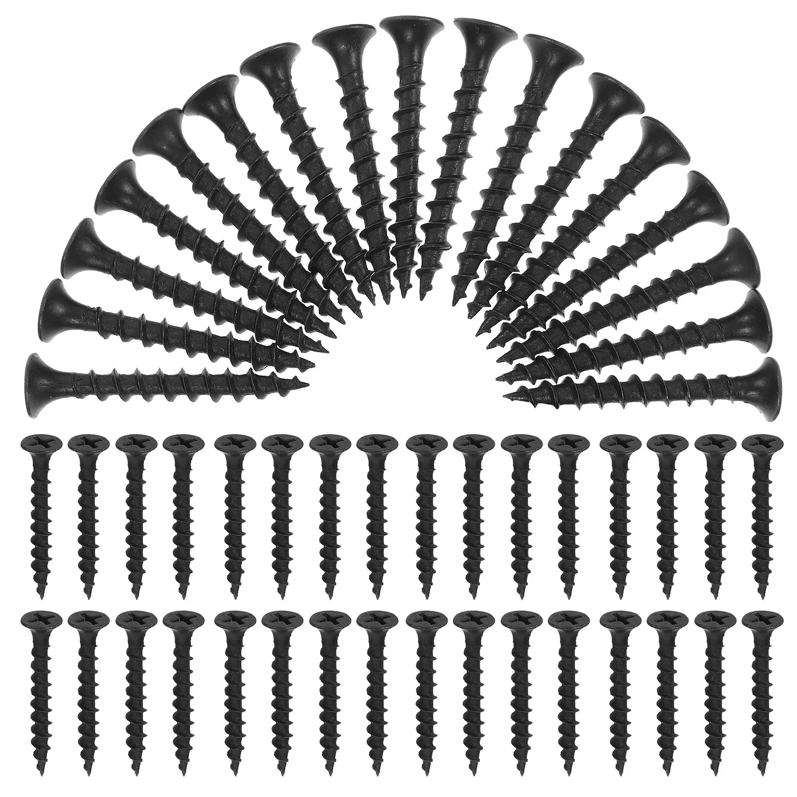 100Pcs Drywall Self-Tapping Screws Carbon Steel Rust-Resistant Small Wall Screws for Wood Plasterboard Metal Fixing Fastening