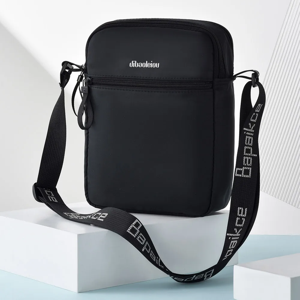 

Messenger Sling Bag Men's Fashionable Waterproof Oxford Cloth Zipper Pocket Mobile Phone Bag Travel Men's Crossbody Bag