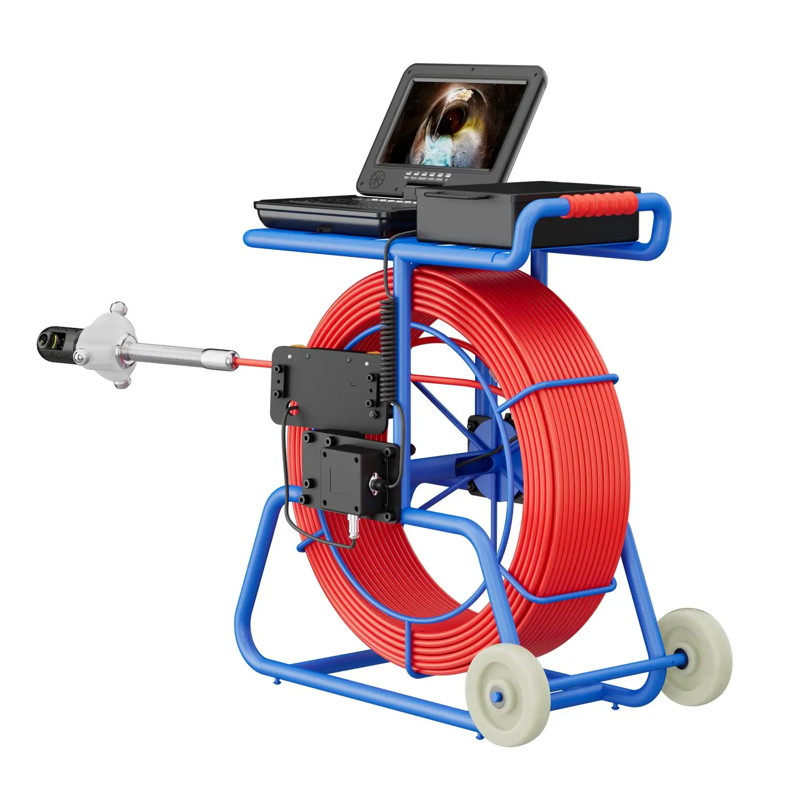 10-Inch Sewer Camera With 360-Degree View, 9mm Pipe Camera, Plumbing Camera With 512Hz Transmitter Locator, Drain Camera