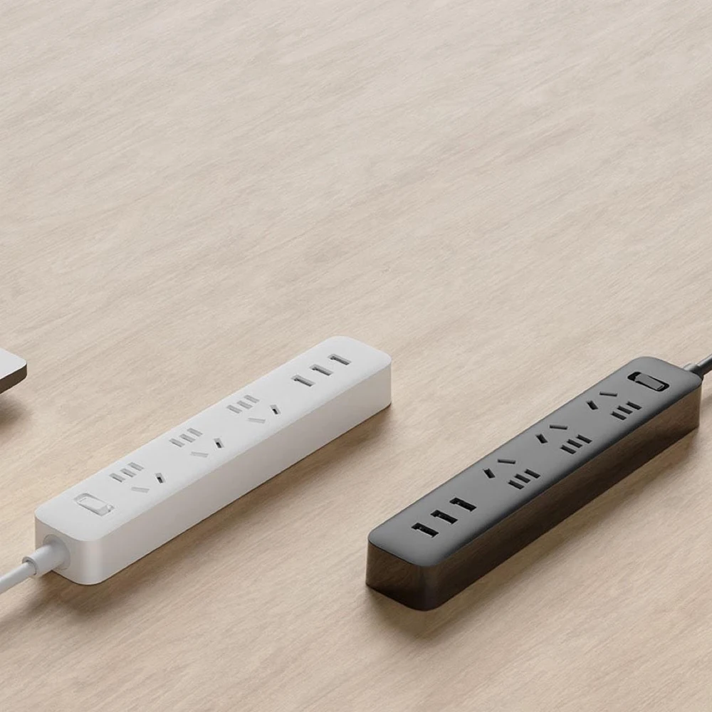 Original Xiaomi Power Strip 3 USB Extension Socket Plug Multifunctional Fast Charging Power Strip 2A 250V 2500W Plug Patch Board