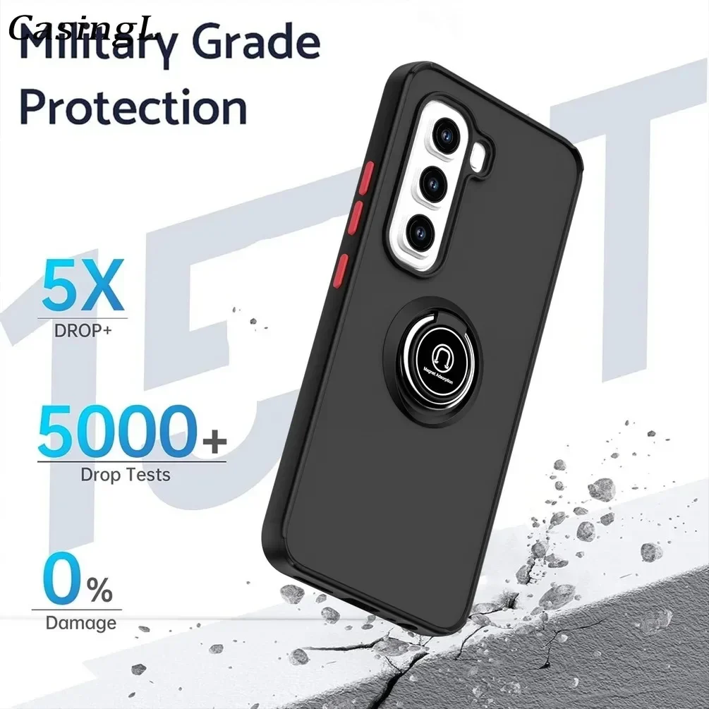 Para Infinix Hot 50 Pro Plus 4G funda con soporte cubierta de silicona mate para Infinix Hot 50i Smart 9 pro50 + carcasa protectora de cámara