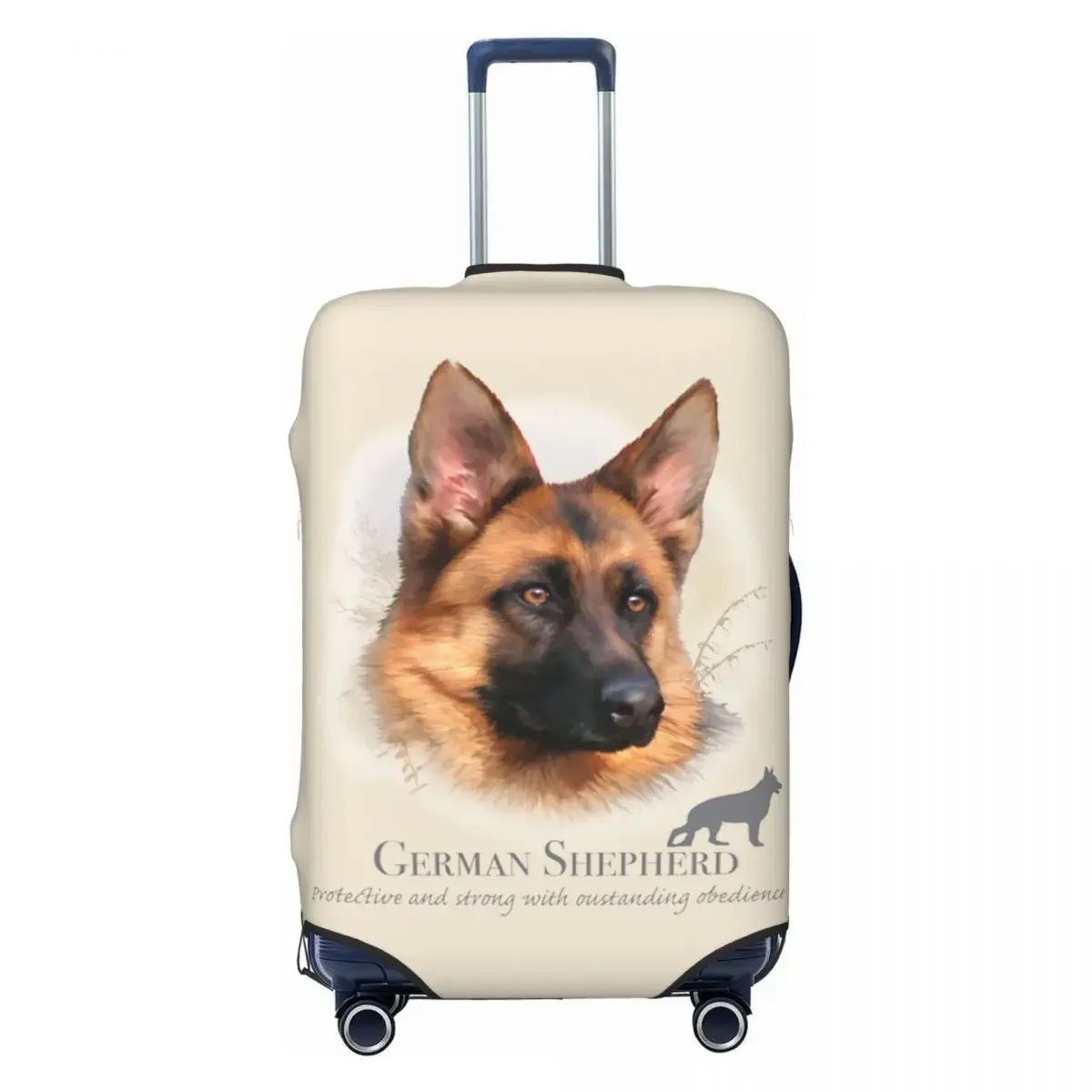 

Custom German Shepherd Luggage Cover Cute Pet Dog Suitcase Protector Covers Suit For 18-32 inch