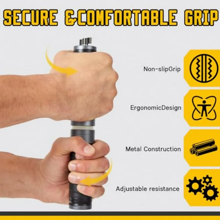 مدرب قوة قبضة معدنية قابلة للتعديل مع مقبض سيليكون للعلاج الطبيعي وإعادة تأهيل اليد مثالي للياقة البدنية #4