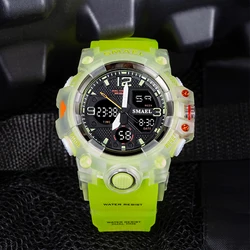 Sport Watch Military Watch For Men Alarm Clock Stopwatch LED Digital Back Light Dual Time Display 8008 Men's Watches Waterproof