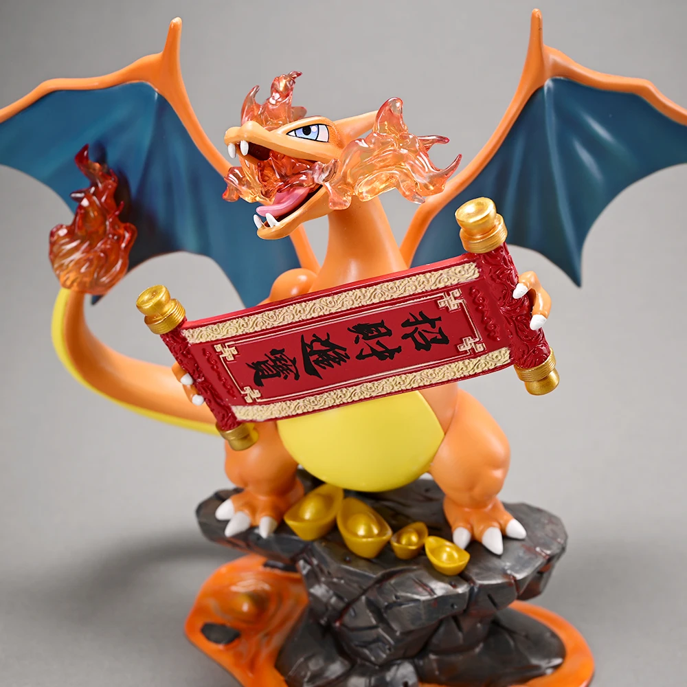 In Stock Anime Pokemon Gk Charizard Figures 1/20 Amazing Museum Action Kawaii Statue Model Toy Desktop Decoration Kids Gift Toy