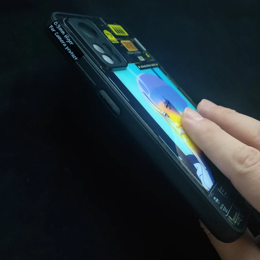 For Xiaomi Redmi Note 11 10 9 8 Pro Selfie Luminous Flash Case For Redmi K40 K50 Game Mi Poco X3 X4 F3 F4 Anime Lucy LED Capa