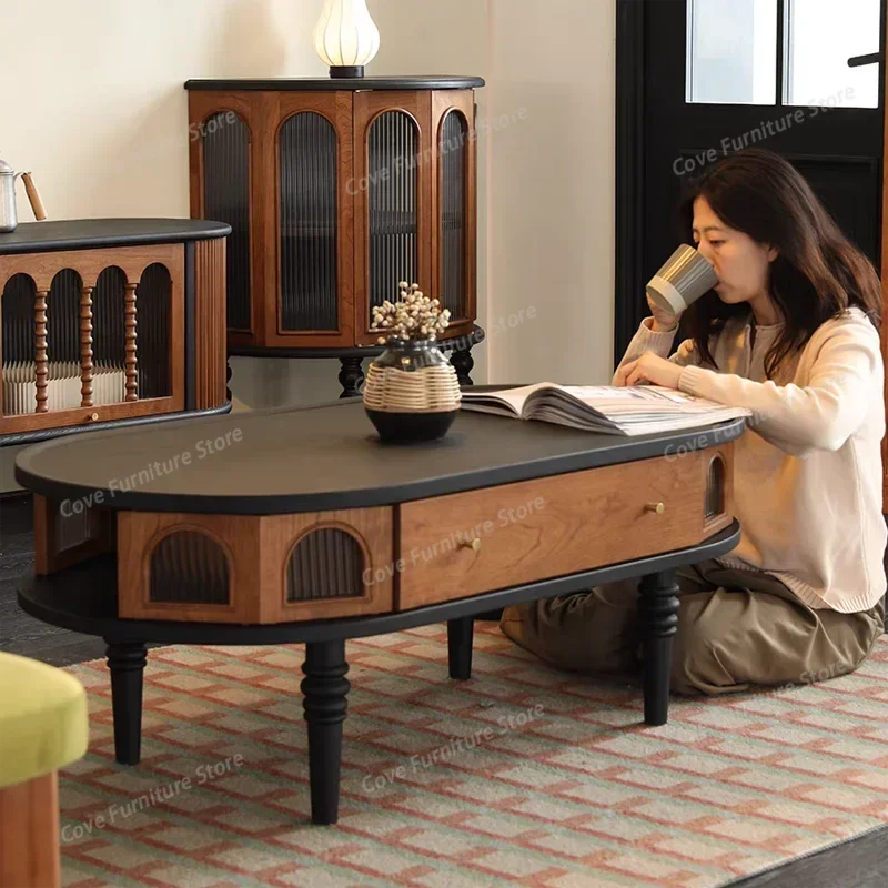 

Funky Classic Coffee Table Space saving Drawers Nordic Luxury Coffee Table Elegant Aesthetic Writing Couchtisch Salon Furniture
