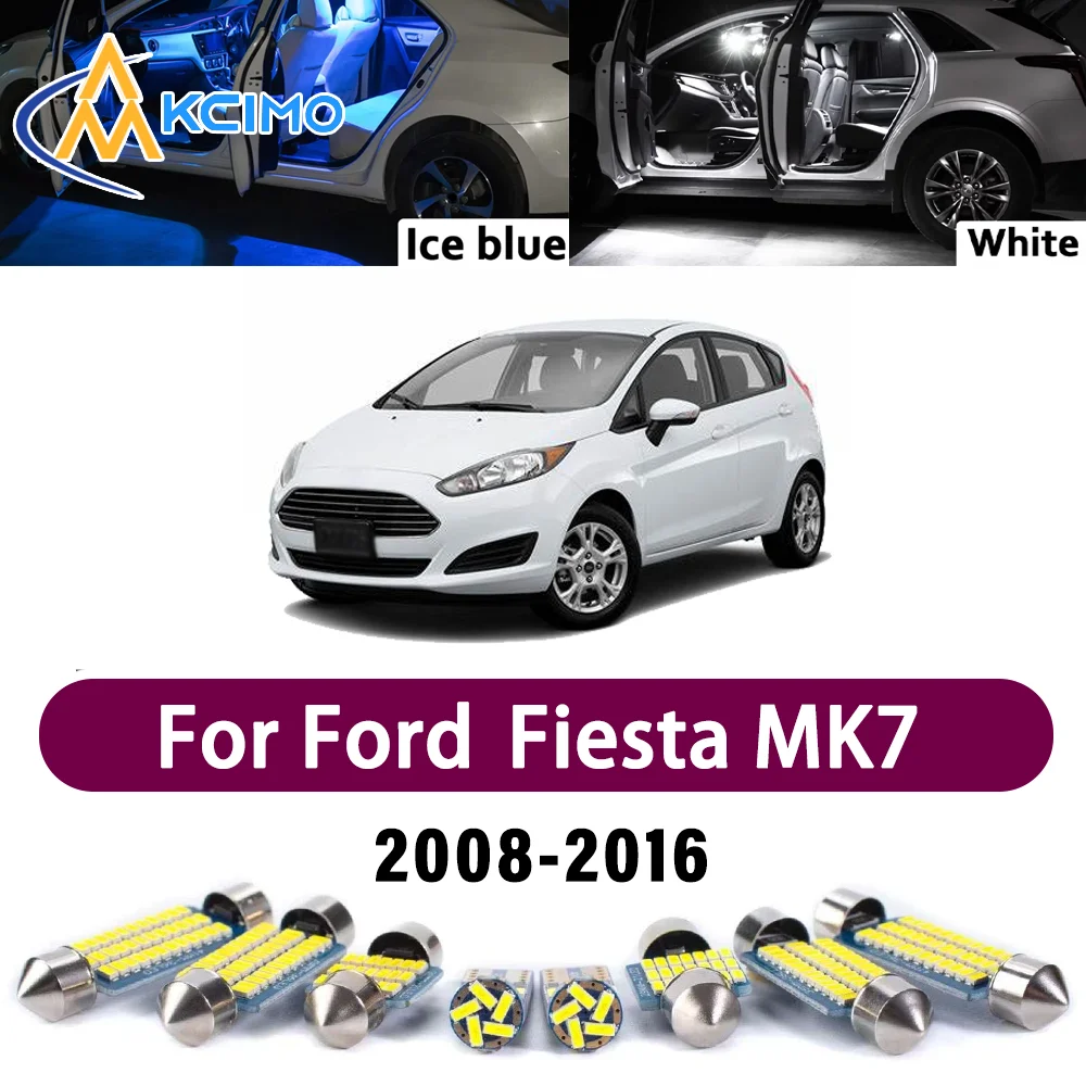 

Premium LED Interior Lighting Kit for Ford Fiesta MK7 2008-2016 2009 2010 2011 High-Quality Error-Free Dome Map Trunk Auto Lamps