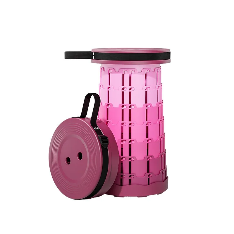 

Mini Rainbow Mountain Camping Supplies Portable Stretchable Stool Multi functional Plastic Folding Stool Chair