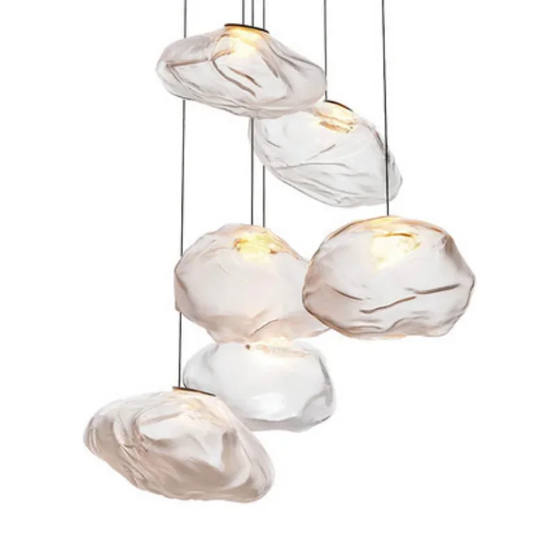 Glass Pendant Light  Art Cloud Design Hanging Lamp Blown Glass Pendant lamp Restaurant Light Bedroom Living Room