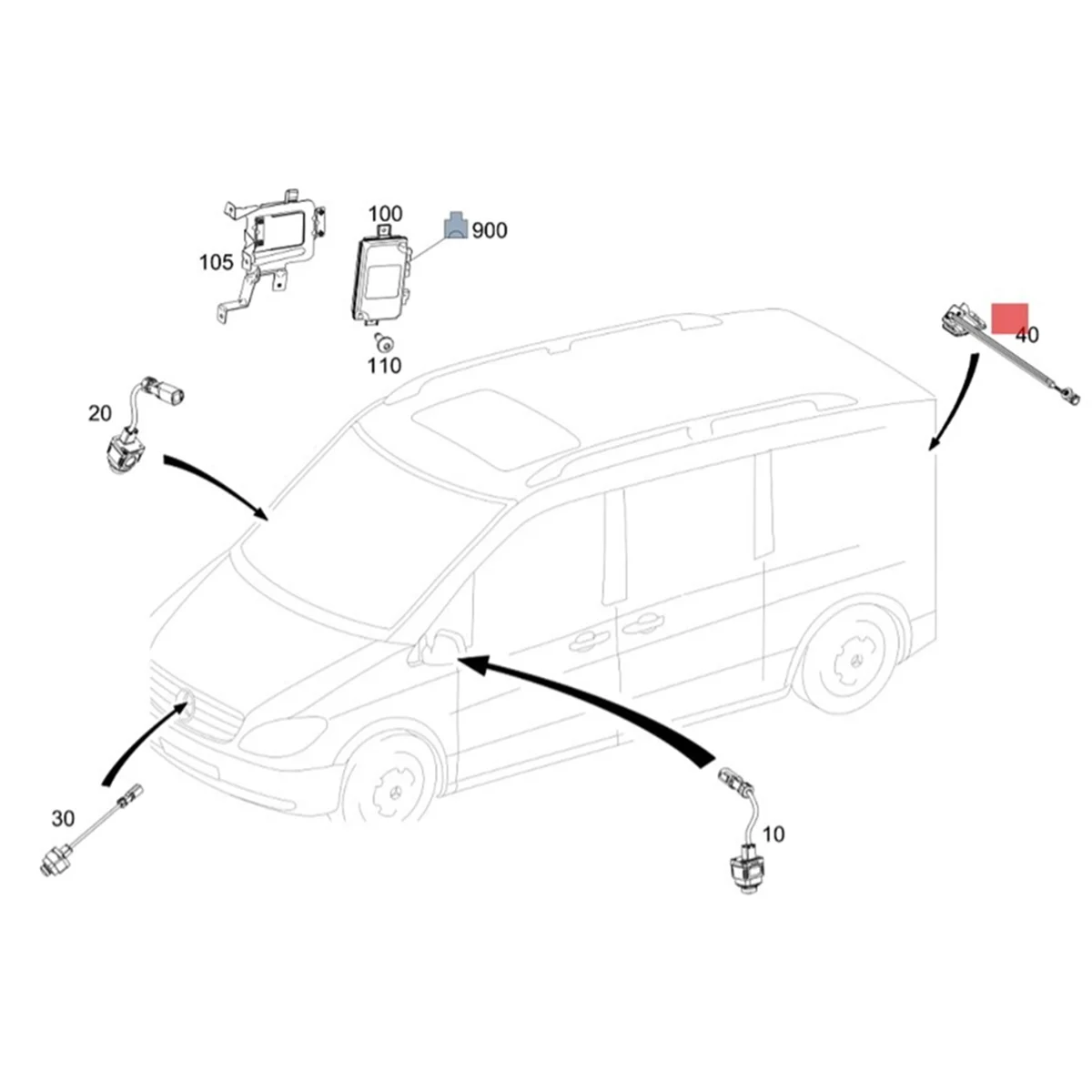 กล้องมองหลังสํารองรถยนต์ A 2229054509   สําหรับ Mercedes Benz S GLC C-Class W205 X253 W222 X222 C180 C200 GLC300 S350 C63