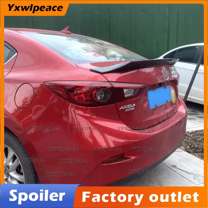 

For MAZDA 3 Axela Spoiler 2014-2017 High Quality ABS Material XR Style Primer Color Rear Trunk Lip Spoiler Car Accessories