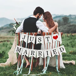 Rustic Wedding Party Background Decorations Just Married Banner Garland Marry Me Propose Marriage Party Decor Bridal Shower