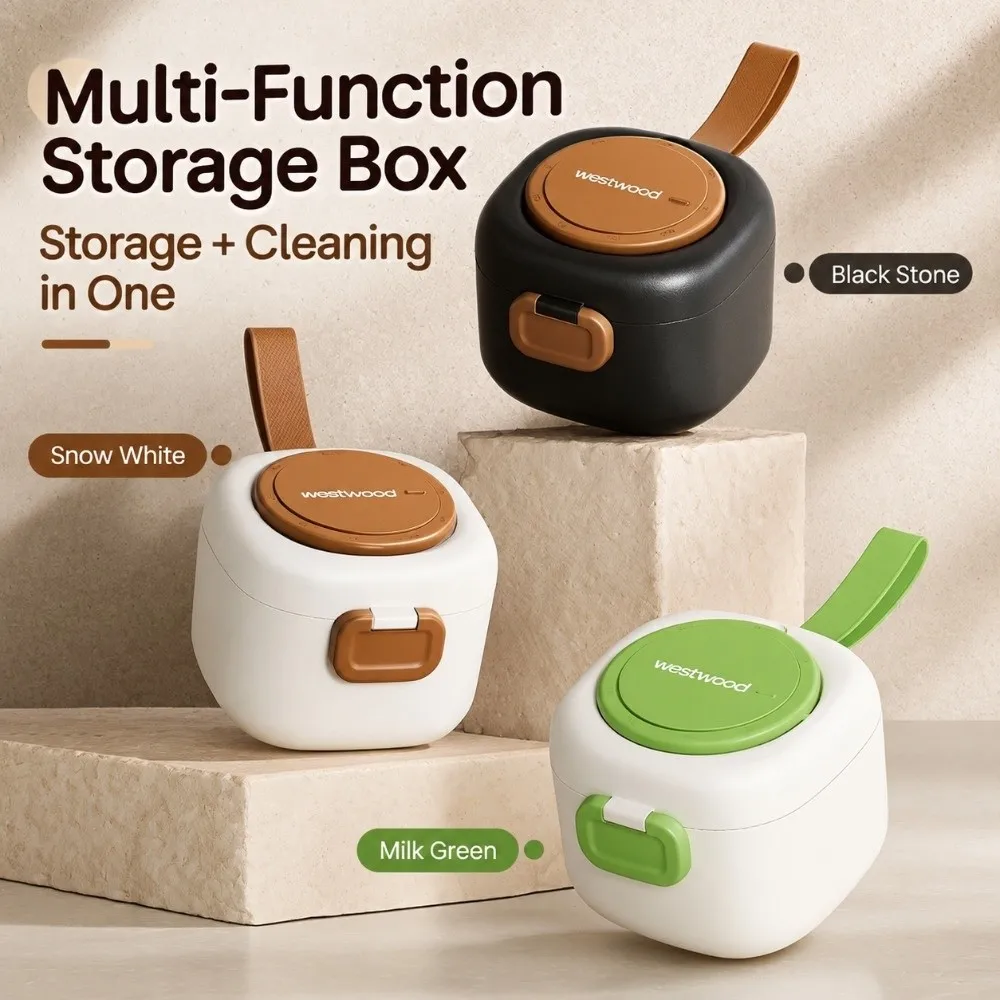 Leak Proof Denture Case with Strainer Basket Breathable Retainer Case Magnetic Mirror Two Layer Denture Bath Case