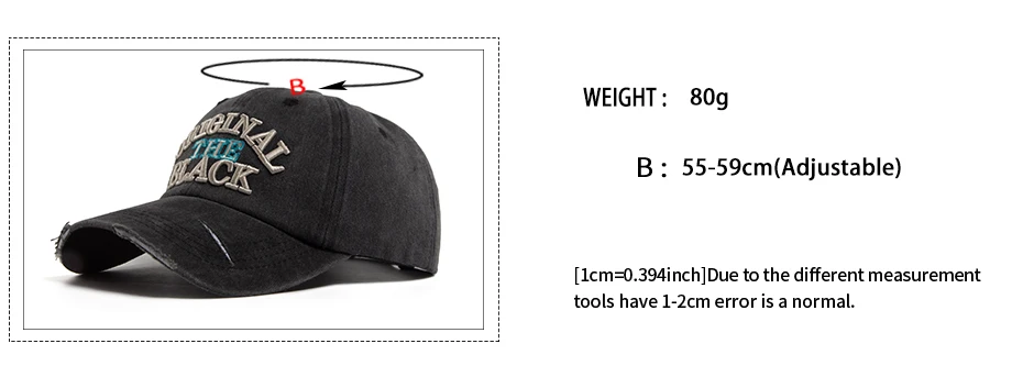 Vintage Baseballkappe für Herren und Damen mit Buchstaben-Stickerei, Snapback, Frühling/Sommer, gewaschene Baumwolle, Visor, modische Kappen für den Alltag. – Detail 3