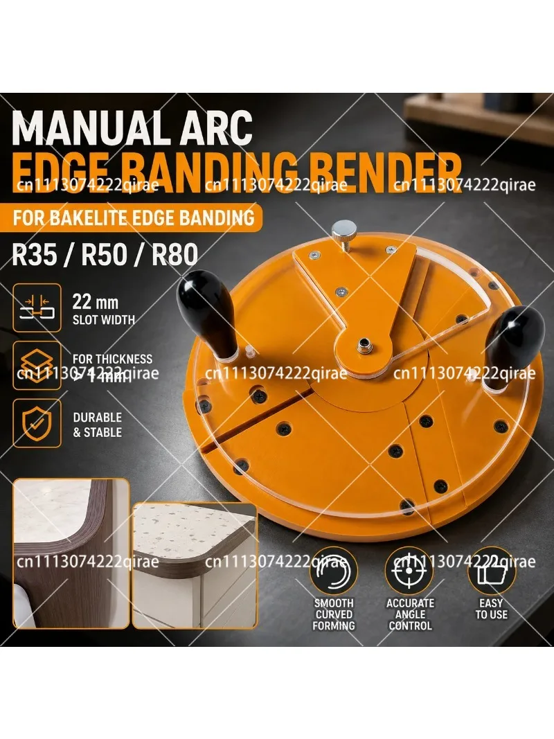 Manual Arc Edge Banding Bender R35 R50 R80 for Bakelite Curved Corner Forming Tool