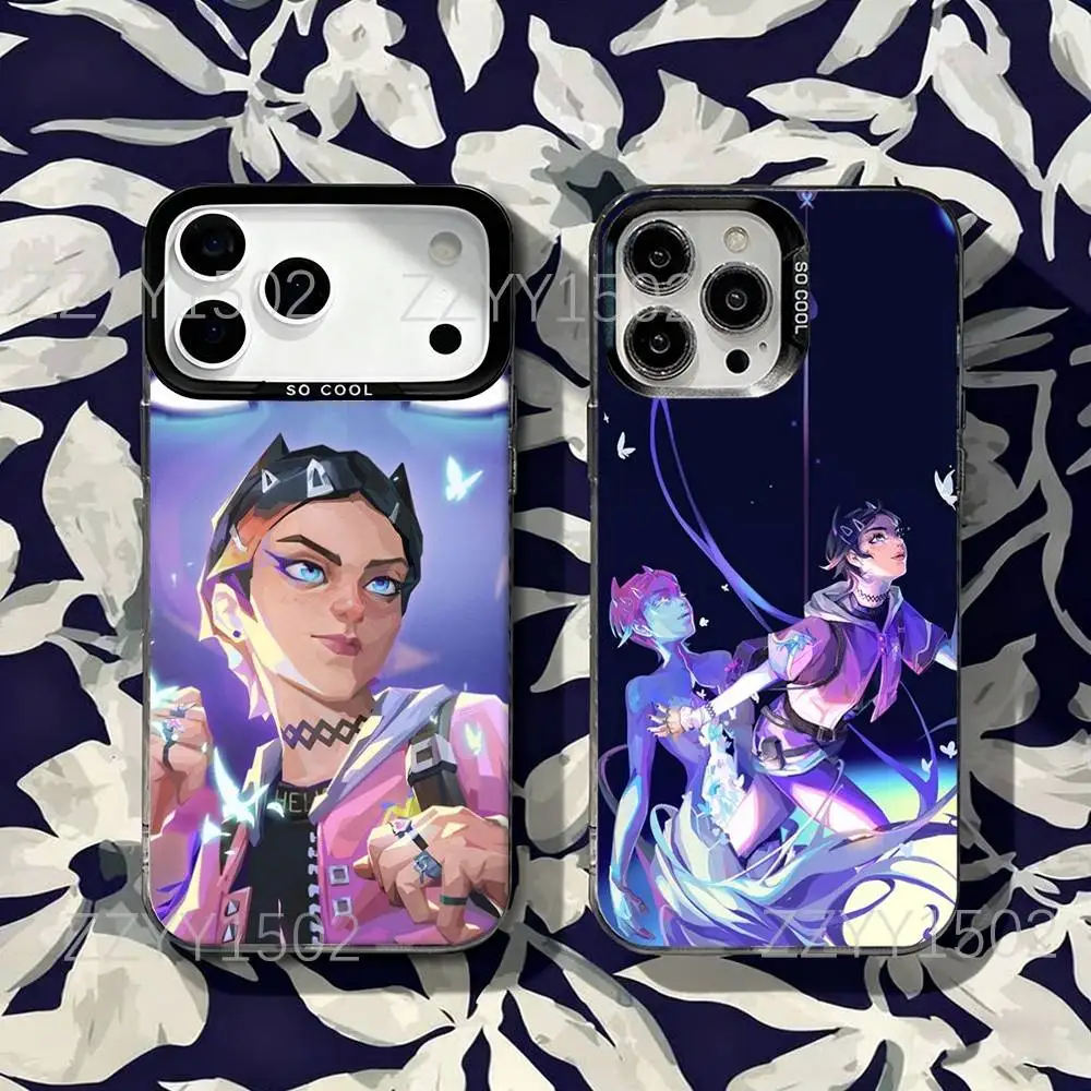 

Clove Valorant Game FPS For iPhone 17,16,15,14,13,12,X,8,Pro,Max,Plus,SE4,Air,Mini Anti-Slip Black IMD Matte Case