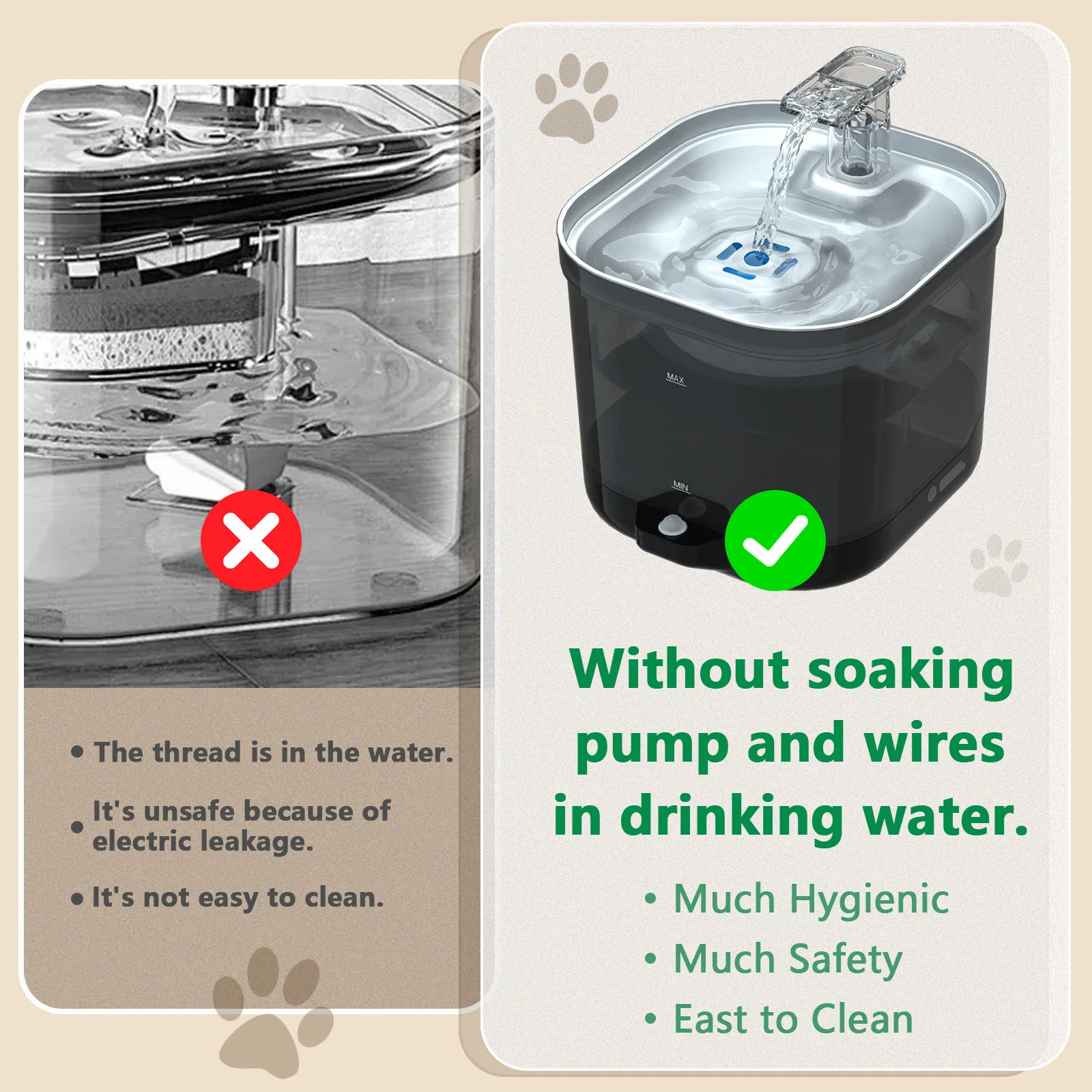 5000mah Wireless Pet Water Dispenser Automatic Circulation Smart Cat Fountain Cat And Dog Water Feeder New Pet Supplies - Image 5
