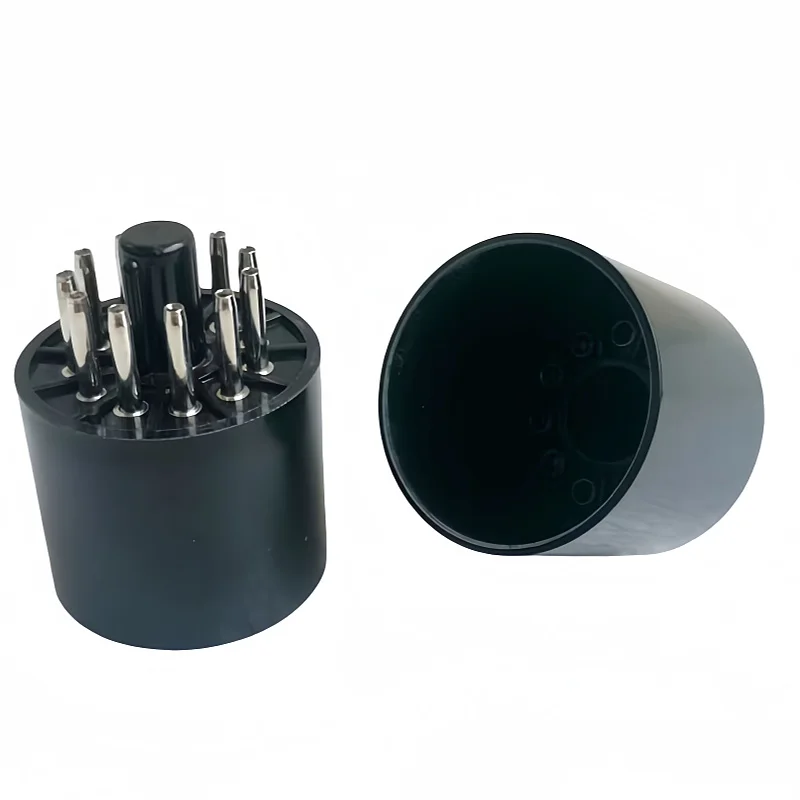 Ampmart-enchufe de tubo de vacío negro S11AES, enchufes de tubo electrónico de 11 pines, Base de tubo de baquelita verde, 1 Uds., negro