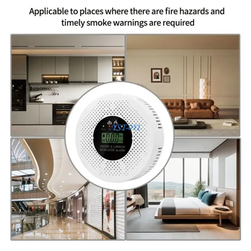 E15A 2 in 1 Gas Detection Device Offering Energy Efficient Design Alarm History Feature for Continuous Hazard Prevention