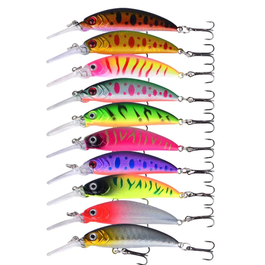 1PC Minnow Lure Minnow Fishing Lure Artificial Quality Hooks