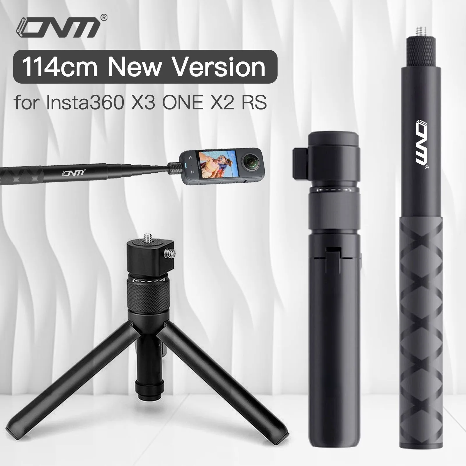 

ONM Bullet Time Invisible Selfie Stick for Insta360 X3 / ONE X2 / RS / GO 3 Original Selfie Stick for Insta 360 X3 Accessory