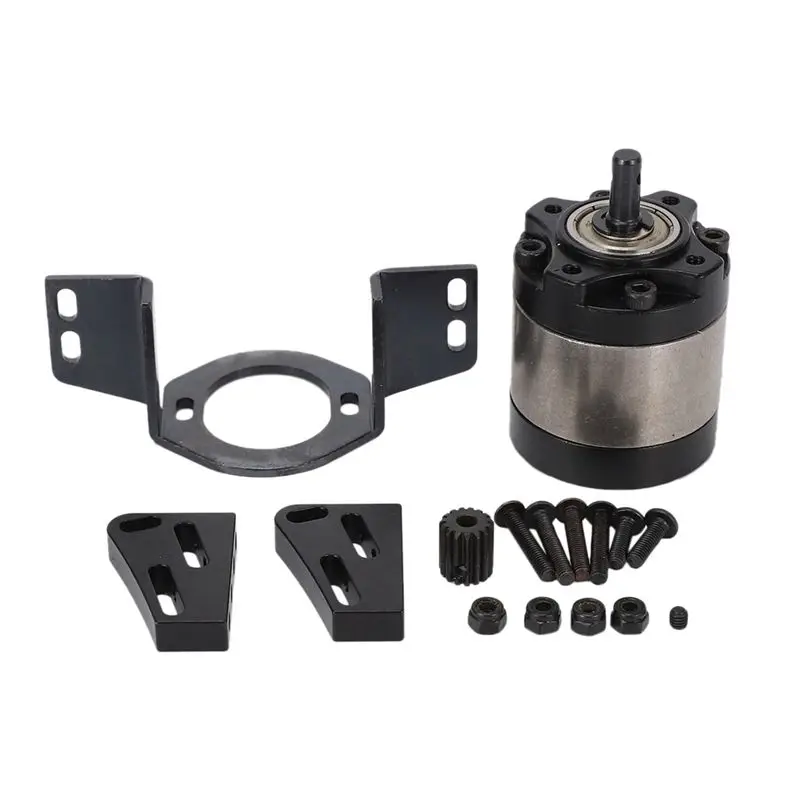 WOTT-2X 1:17 Gear Ratio Planetary Transmission Box Reduction Gearbox With Mount For 1/10 RC Crawler Car RC4WD D90 Axial SCX10