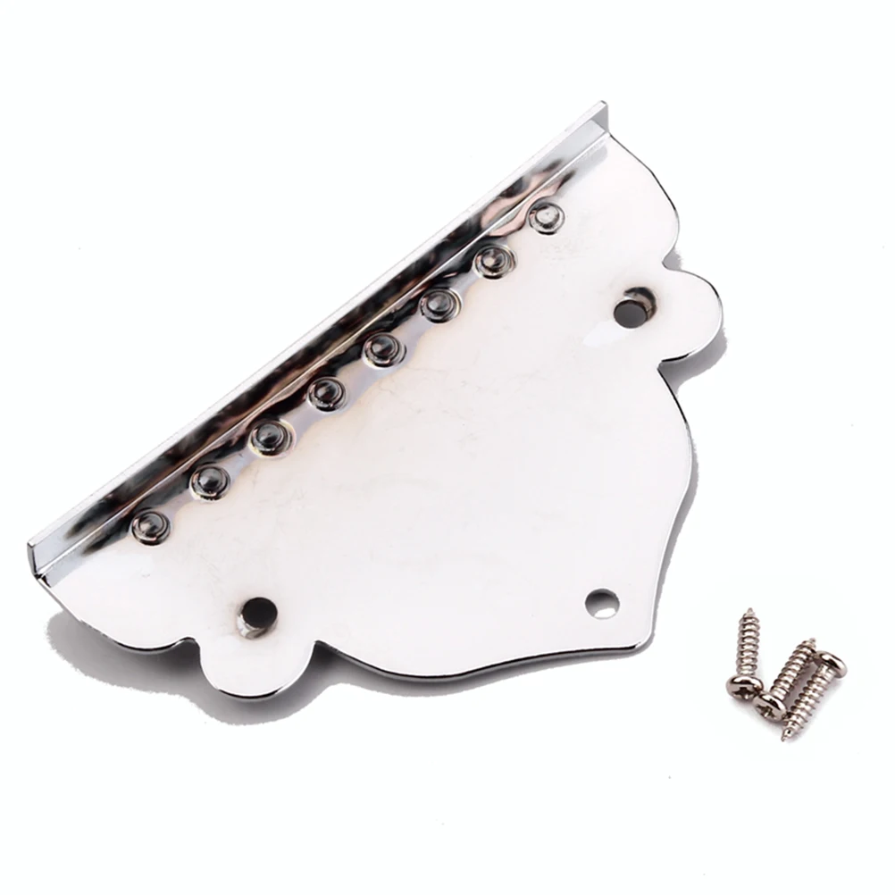 

Pull Plate Mandolin Part Replacement Guitar Tailpiece with Screws Triangle Plated 8-String Earth Tones