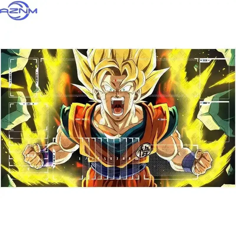Anime Fighter Card Game Playmat Mouse Pad, Rubber Non-Slip Base, Smooth Surface for TCG Card Gaming and Desktop Use