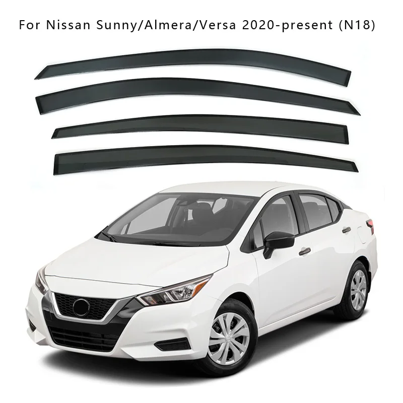 

For Nissan Sunny/Almera/Versa 2020-2025 N18 Side Window Sun Rain Protector Guards Weathershield Window Vent Visor