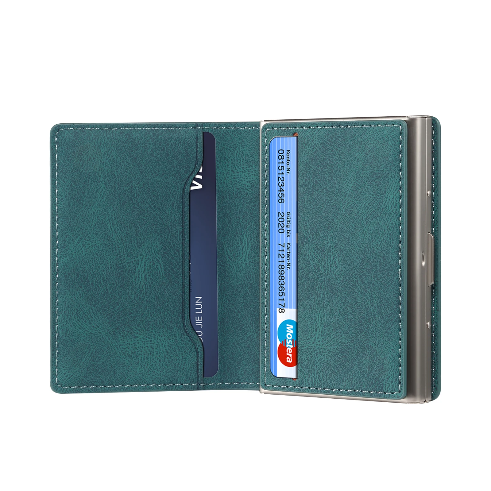 Denior pour Magsafe, porte-cartes magnétique, boîte à cartes multifonctionnelle à ouverture automatique, capacité de 6 à 10 cartes de crédit, portefeuille en cuir