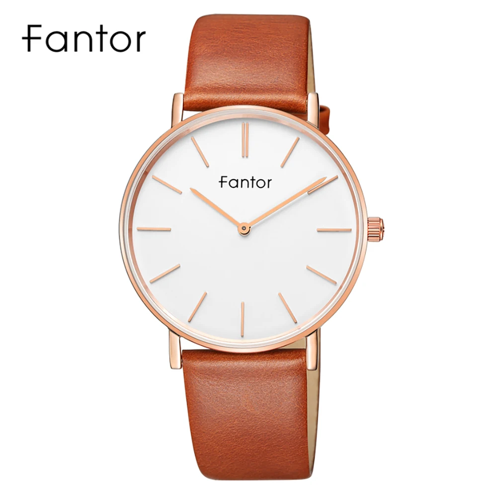 

Fantor Brand Ultra Thin Men Watch Minimalist Men Wristwatch Casual Man Business Leather Quartz Watches Fashion Quartz Wristwatch