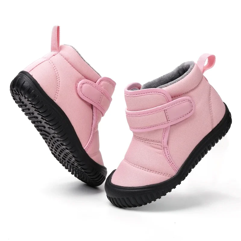 

New 2024 Kids Snow Boots Girls Ankle Winter Baby's Boots Warm Plush Boys Fur Shoes Children Platform Boots Size 20-28