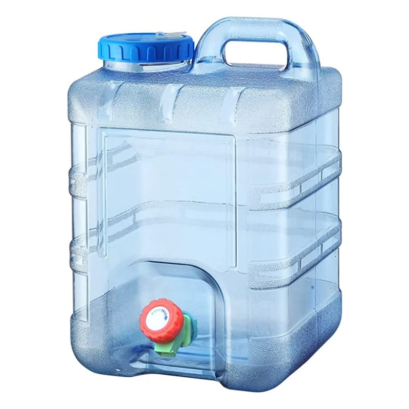 

Water Canister With Tap, Water Tank With Handle,Portable Bucket Water Container With Lid For Outdoor Travel Camping