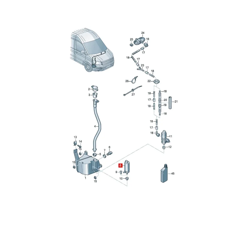 تيغوان ماجوتان جولف شيروكو جولف الطاقة الجديدة طوارق طوارق مضخة تنظيف الطاقة الجديدة جهاز تنظيف المصباح 6R0955681 #2