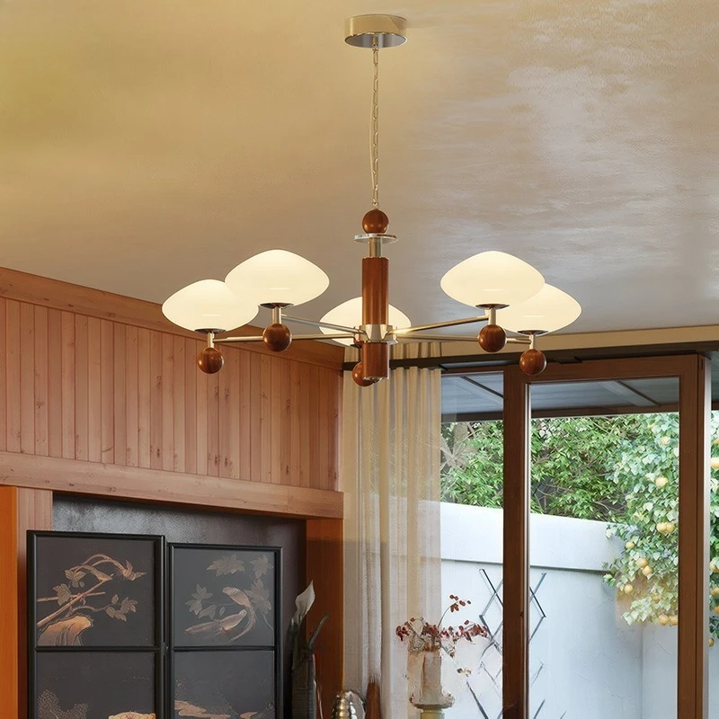 

2025 new white light French antique living room chandelier new Chinese main light