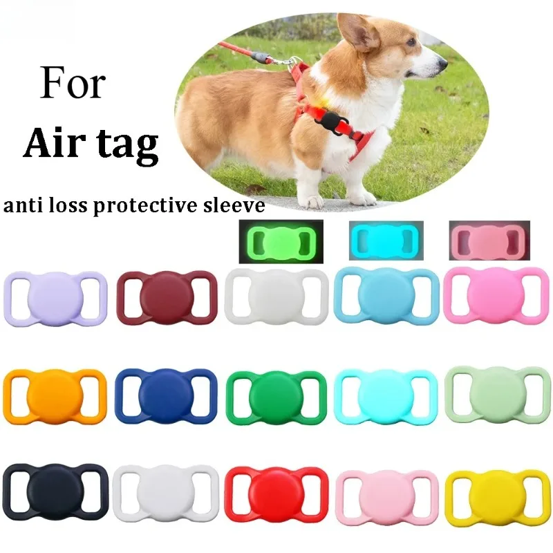 완전 보호 애완동물 실리콘 케이스, Apple AirTag용 – 애완동물용 분실 방지 GPS 목걸이 추적기 액세서리