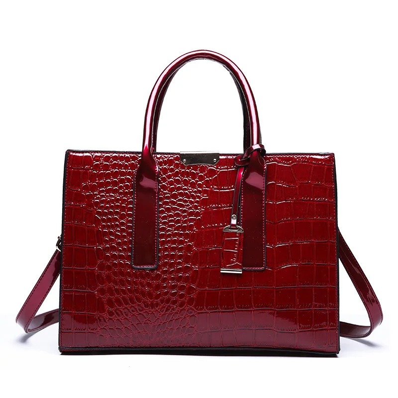 

Crocodile Patterned Women's Handbag Luxurious Tote Bag Adjustable Shoulder Strap Large-capacity Crossbody Bag Suitable for Work