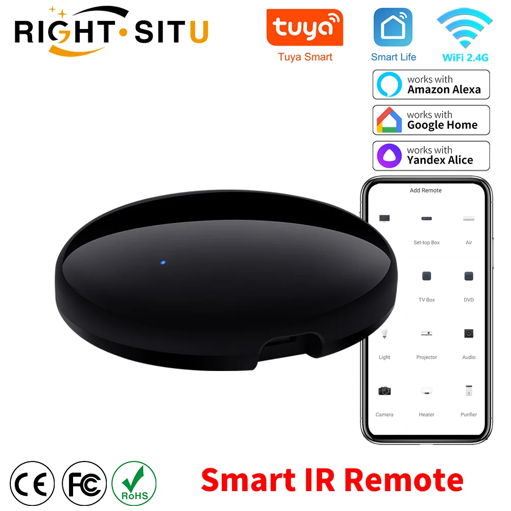 Tuya Smart IR Remote Control Smart Life per Smart Home Automation sostituisci TV DVD AUD AC Remote funziona con Alexa Google Home