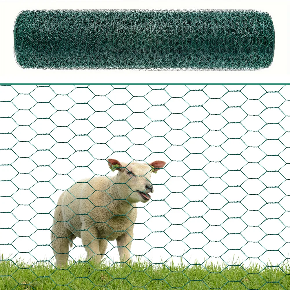 

Chicken Wire 39.37x1200in Hexagonal Mesh Chicken Coop Rabbit Wire Anti-Rust Metal Garden Netting for Pet Rabbit Chicken Fencing