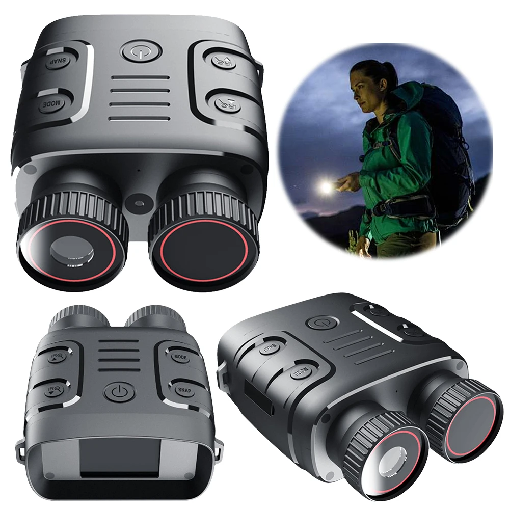 HD 1080P Digital Night Binoculars 5 X Digital Zoom Night Vision IR Goggles 300M Full Dark Viewing Distance for Video and Photo