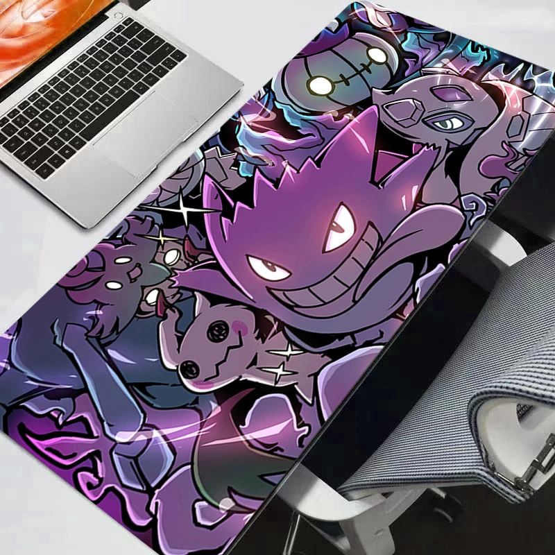 Alfombrilla de ratón Gengar Pokemon Pikachu, alfombrilla de escritorio para ordenador, alfombrilla de escritorio para jugadores de deportes electrónicos, alfombrilla para teclado de ordenador portátil, alfombrilla para escritorio de oficina