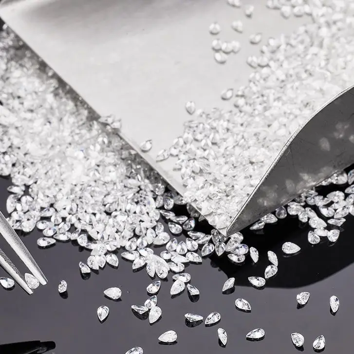 Mini Size 10PCS White Excellent cut Pear Cut Moissanite D VVS1 With GRA Certificated Pass Diamond Tester Pen II For DIY Jewelry